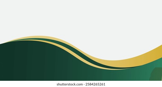 Abstract green wavy business style background. Vector illustration. EPS 10