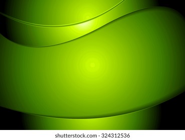 Abstract green wavy corporate vector background