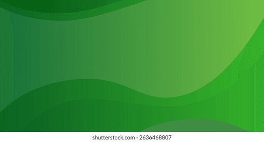 Abstract green wavy gradient background. Vector EPS 10