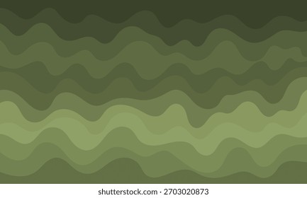 Fondo ondulado verde Abstractas de las capas