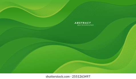 Abstract green with wavy line texture background