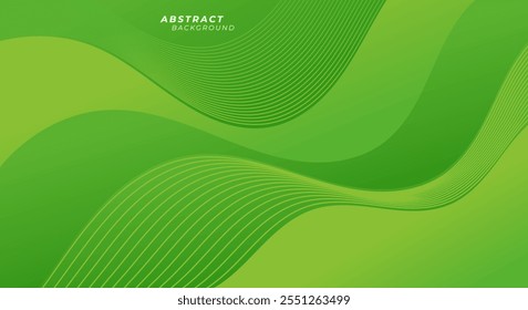 Verde Abstractas con fondo de textura de línea ondulada