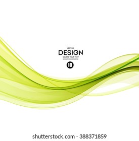 Abstract green wavy lines.  Colorful vector background. Green smoke wave. Green smoky wave Spring green wave. Vector green wavy lines. Green wave design. Transparent green wave. Spring line