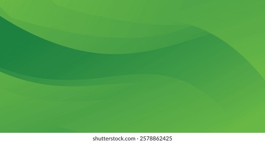 Abstract green wavy modern background. Vector EPS 10