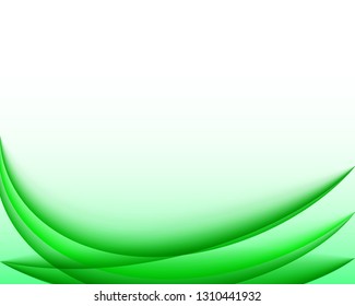 Abstract green wavy vector background.