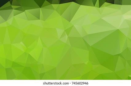 Abstract green which consist of triangles. Geometric background in Origami style with gradient. Triangular design for your business.