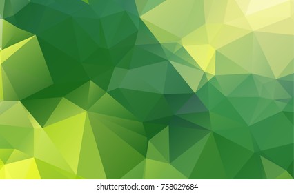 Abstract green which consist of triangles. Geometric background in Origami style with gradient. Triangular design for your business.