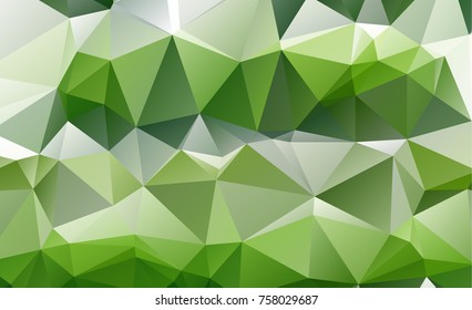 Abstract green which consist of triangles. Geometric background in Origami style with gradient. Triangular design for your business.