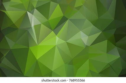 Abstract green which consist of triangles. Geometric background in Origami style with gradient. Triangular design for your business.