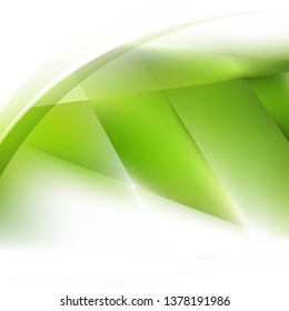 Abstract Green and White Background