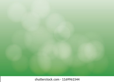 Abstract green and white background with bokeh effects. Vector illustration. Spring and summer background.