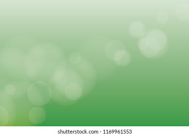 Abstract green and white background with bokeh effects. Vector illustration. Spring and summer background.