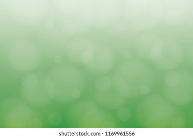 Abstract green and white background with bokeh effects. Vector illustration. Spring and summer background.