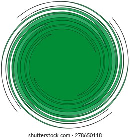 Abstract green white background in a circle, spiral for text, company name, contact information
