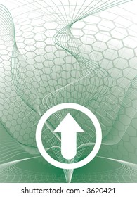 Abstract green and white background with a flowing space feel about it
