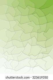 abstract green and white background with many horizontal and vertical cracks