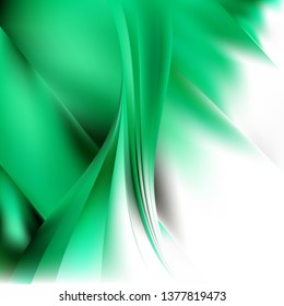Abstract Green and White Background Vector Illustration