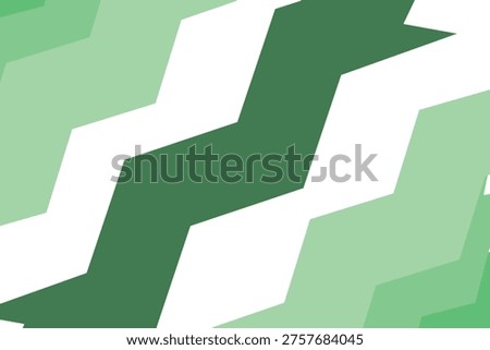 Abstract Green and White Chevron Pattern Background | Geometric Zigzag Lines in Shades of Green | Modern Seamless Green and White Abstract Background