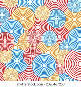 Abstract green and white circle background- seamless pattern free vektor