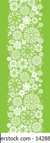 Abstract green and white circles vertical seamless pattern background