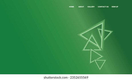 Abstract green and white color background. Dynamic shape composition. landing page, login page face page, Vector Eps10