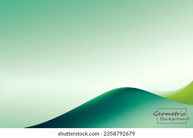 Resumen de fondo geométrico verde y blanco. Composición dinámica de formas. Ilustración vectorial.