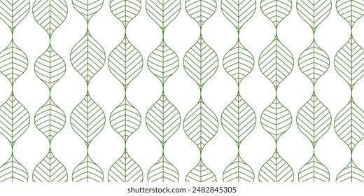 Abstrakte grüne weiße Blattleinen. Geometrischer Mustertexturhintergrund. Natürlicher Begriff. Vektorillustration.