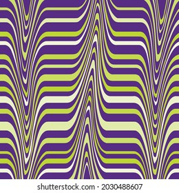 Abstract green and white lines on violet background. Vector illustration