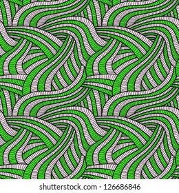 Abstract green and white seamless pattern.