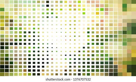 Abstract Green and White Square Mosaic Tile Background Vector Image