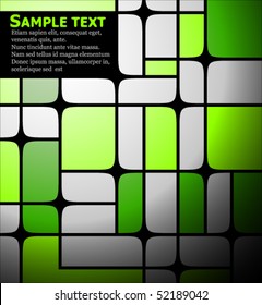 Abstract green and white text template