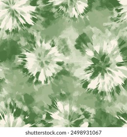 Abstract green and white tie dye shibori watercolor painting patterns, Cute seamless pattern design element for sale banners, posters, labels, and gift wrapping paper.