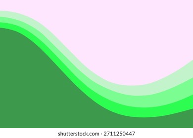 Ilustración vectorial de fondo de onda verde y blanco Abstractas