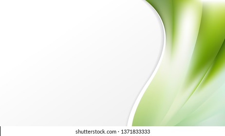 Abstract Green and White Wave Business Background Vector Image