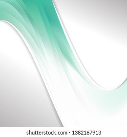 Abstract Green and White Wave Business Background