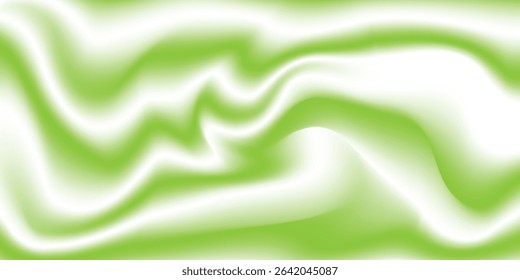Abstract Green and White Wavy Pattern with Smooth Gradient Effects vector eps10