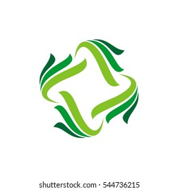 Abstract Green Wing Logo Template Illustration Design. Vector EPS 10.