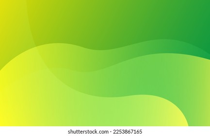 Resumen de fondo verde y amarillo. Composición dinámica de formas. Ilustración del vector