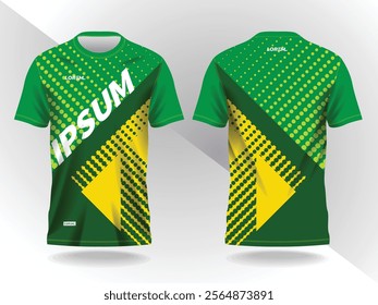 abstract green and yellow background and pattern for sport jersey design