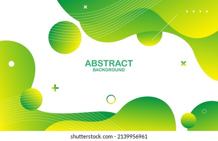 Abstract green and yellow background. Vector illustration
