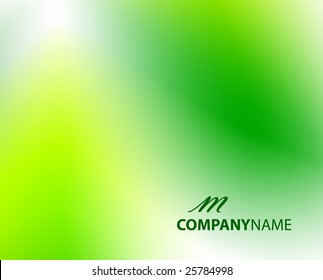 Abstract green and yellow background - vector illustration