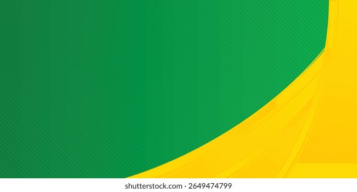 Abstract Green and Yellow Background Vector Illustration.