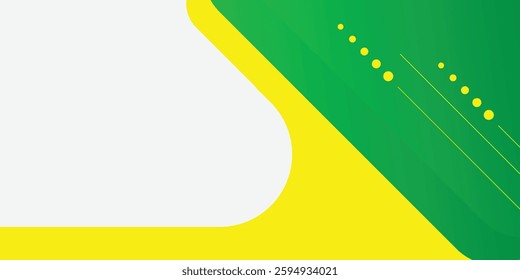 Abstract green yellow banner design web template set. Horizontal header web banner. Vector abstract graphic design banner pattern background template.