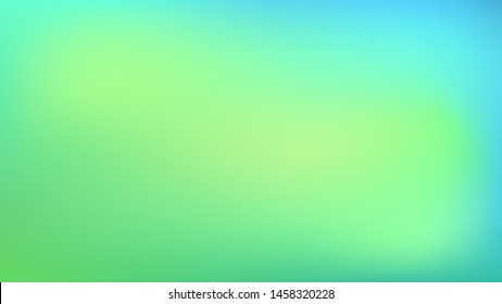 Abstract green, yellow and blue blurred Dreamy Degrade gradient mesh background with light. Trendy colors. Modern nature backdrop. Ecology concept for your graphic design, banner or poster