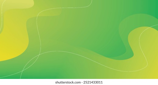 Abstract green and yellow color background. Dynamic shapes composition. Eps10 vector