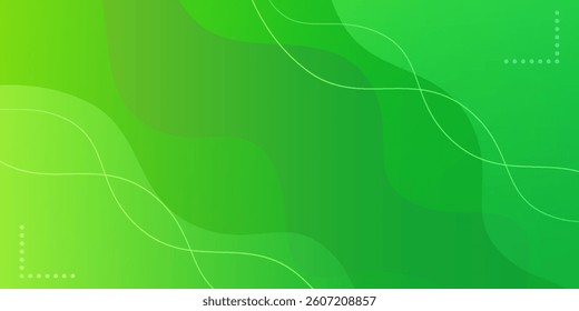 Abstract green and yellow color background. Dynamic shapes composition.vector modern