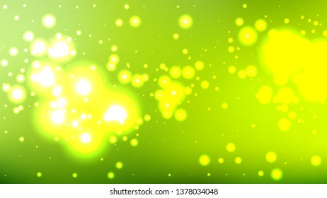 Abstract Green and Yellow Defocused Background