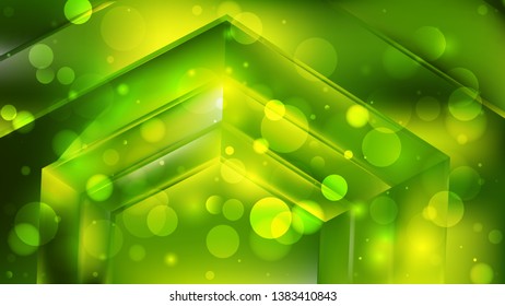 Abstract Green and Yellow Defocused Background Image