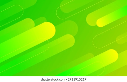 Fondo Abstractas de líneas diagonales verdes y amarillas, composición dinámica moderna de Formas rayadas