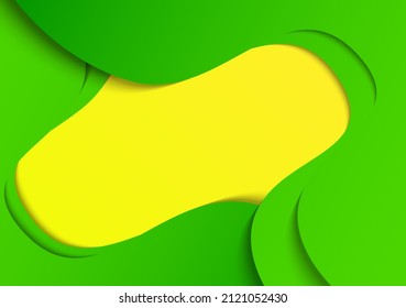 abstract green and yellow fluid minimalist background with free space and smooth gradient